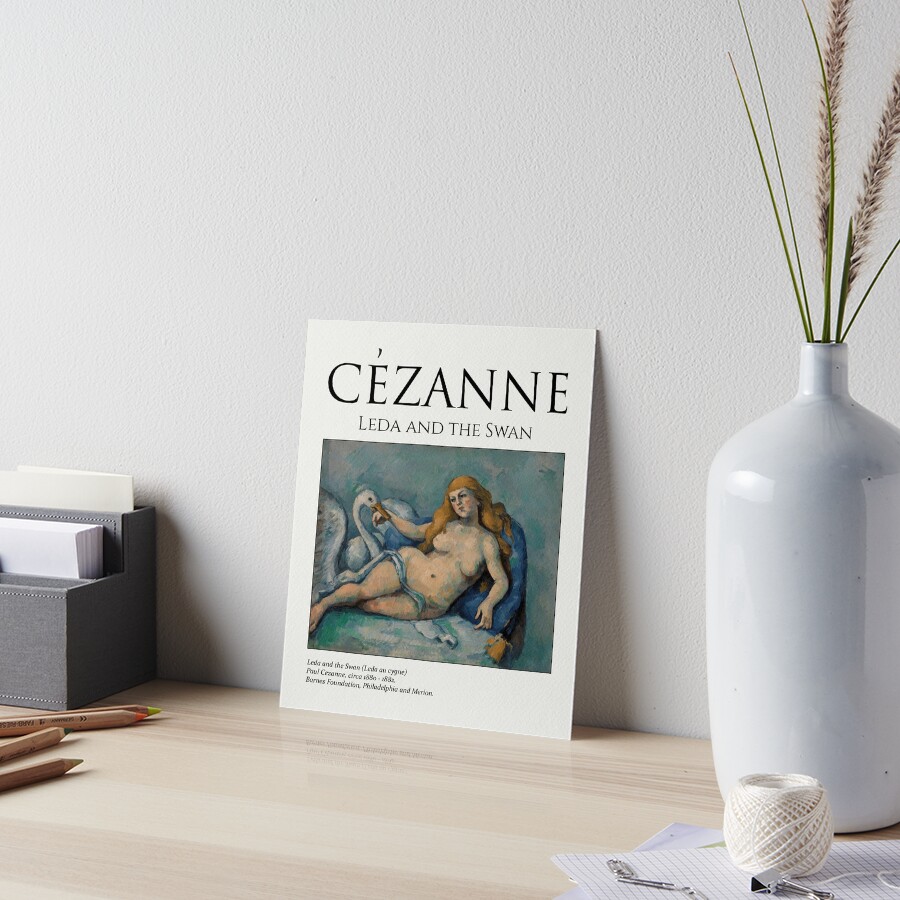 "Paul Cézanne Leda and the Swan (Leda au cygne)" Art Board Print for Sale by hekatonkheiros