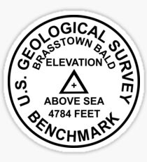 Brasstown Bald, Georgia USGS Style Benchmark Sticker