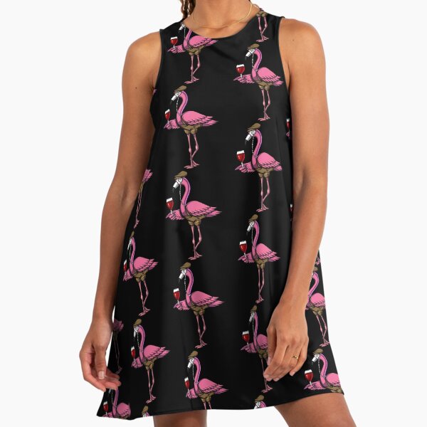 open lace back dress Flamingo Dog Dress