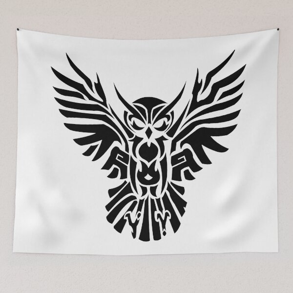 Item preview, attacking owl tattoo designed and sold by si3iy.