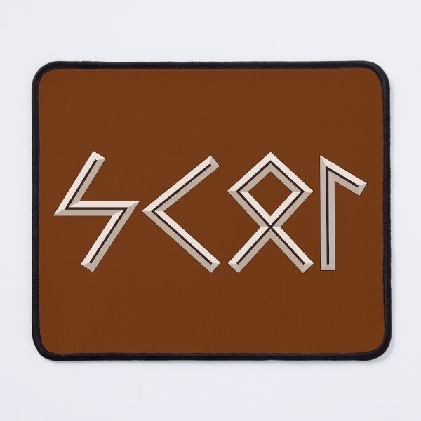 Item preview, Skol in Futhark Runes - Chiseled and Underlit in Bone and Burnt Wood designed and sold by SolarCross.