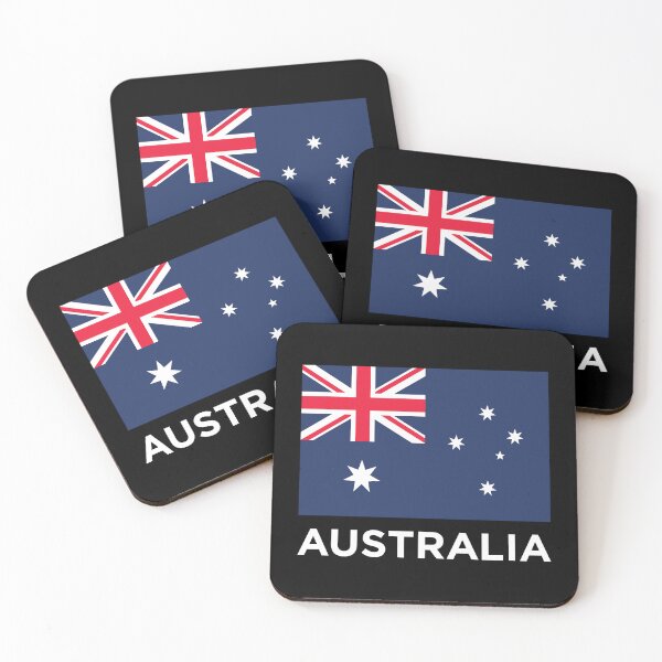 Item preview, Australia Flag With Text (On Black) designed and sold by STUDIO-72.