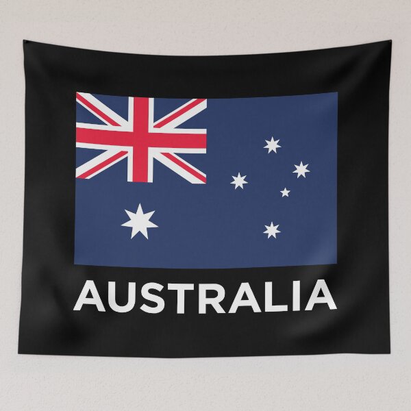 Item preview, Australia Flag With Text (On Black) designed and sold by STUDIO-72.