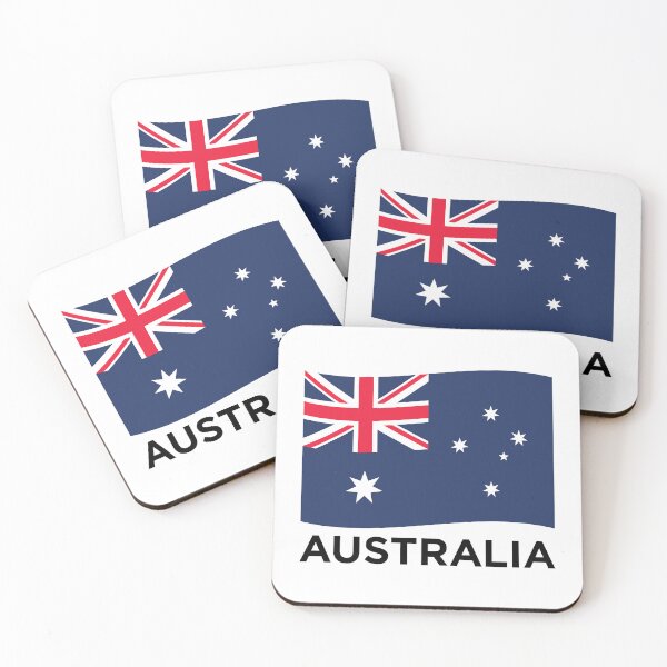 Item preview, Australia Wave Flag With Text (On White) designed and sold by STUDIO-72.