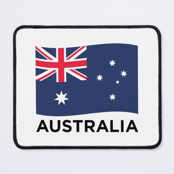 Item preview, Australia Wave Flag With Text (On White) designed and sold by STUDIO-72.