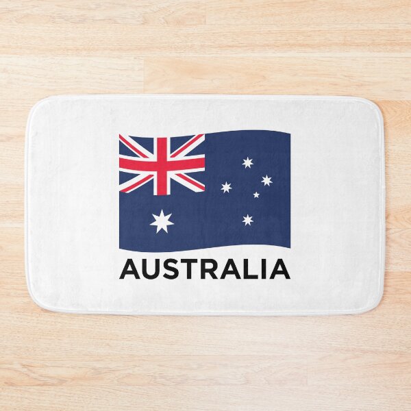 Item preview, Australia Wave Flag With Text (On White) designed and sold by STUDIO-72.