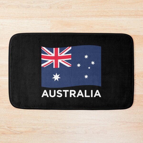 Item preview, Australia Wave Flag With Text (On Black) designed and sold by STUDIO-72.