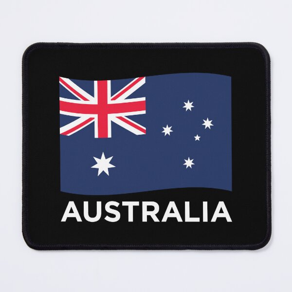Item preview, Australia Wave Flag With Text (On Black) designed and sold by STUDIO-72.