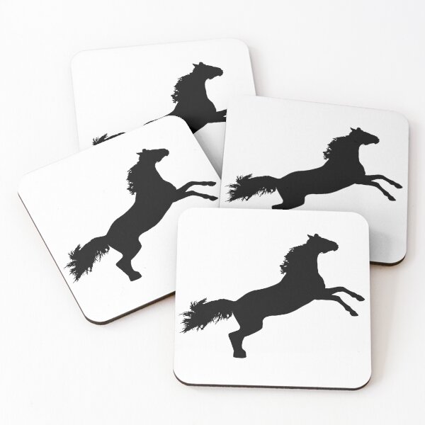 Item preview, silhouette of a beautiful horse in a jump, on a white background designed and sold by vilma3000.