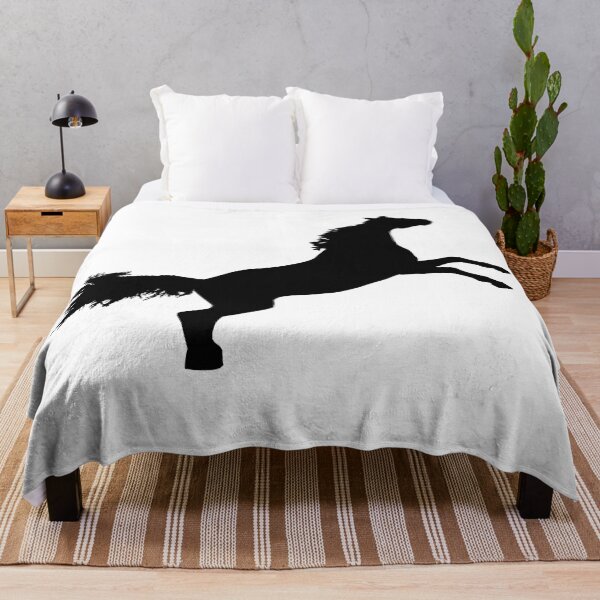 Item preview, silhouette of a beautiful horse in a jump, on a white background designed and sold by vilma3000.