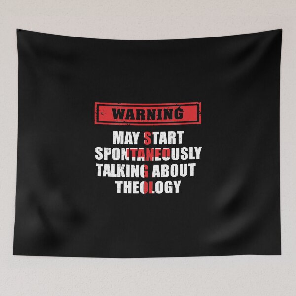 Item preview, May Start Talking About Theology Funny Theologian Pastor designed and sold by StrongShirts.