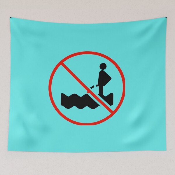 Item preview, Vintage Urinating Here Is Ban  Funny  illustration  designed and sold by garniturex.
