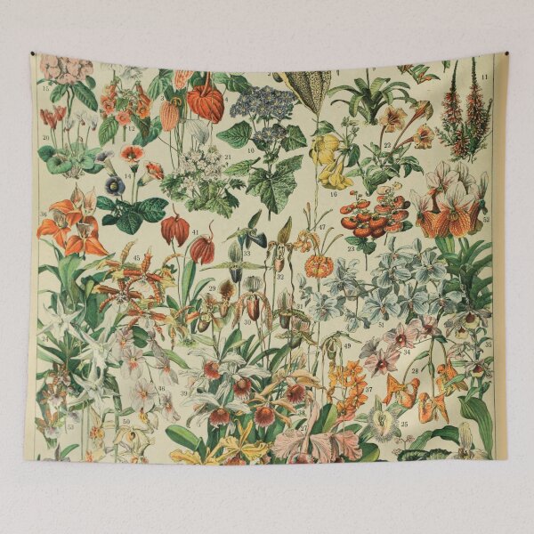 Item preview, dolphe millot fleurs 1800s poster designed and sold by AntiqueGallery.