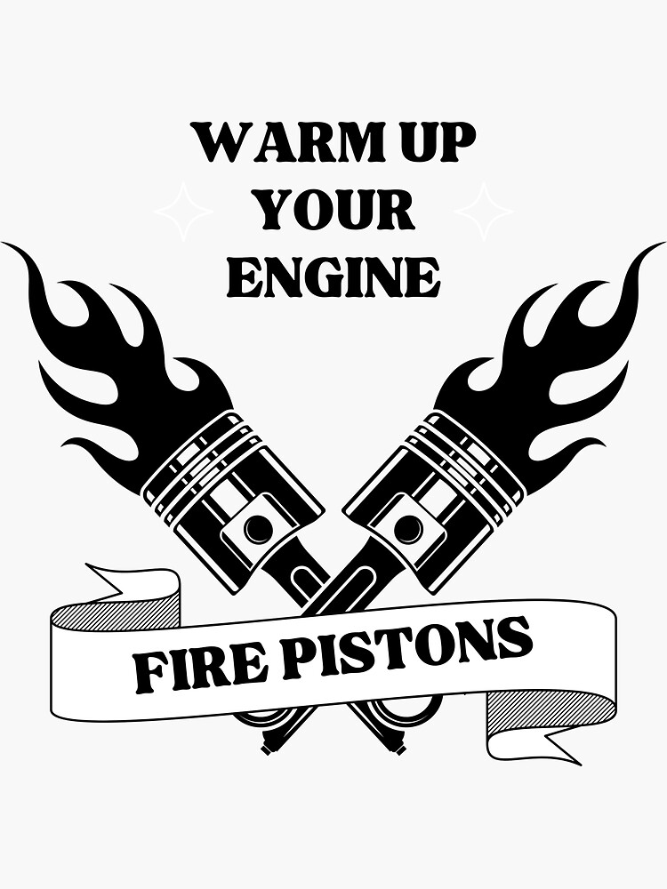 "Warm up your engine" Sticker for Sale by Barandov Redbubble