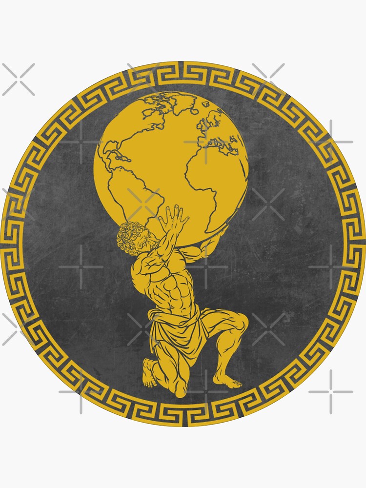 Atlas Greek Mythology Stickers, Unique Designs