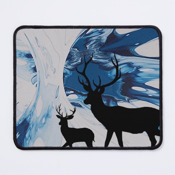 Item preview, Snowy Deer Abstract designed and sold by KiwiArtistDK.