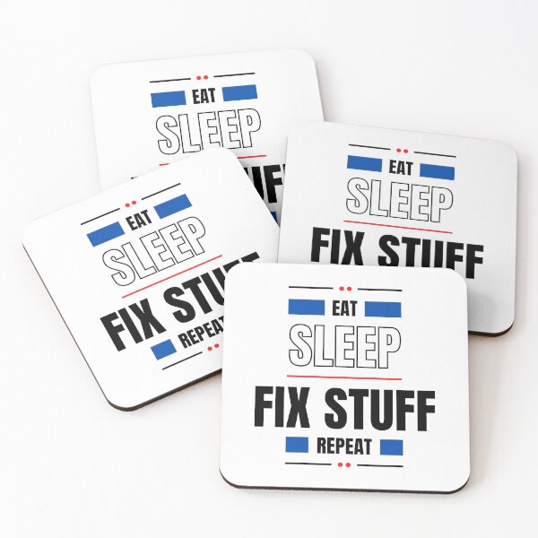 Item preview, Life IS eat sleep fix stuff repeat designed and sold by marianna cotaru.