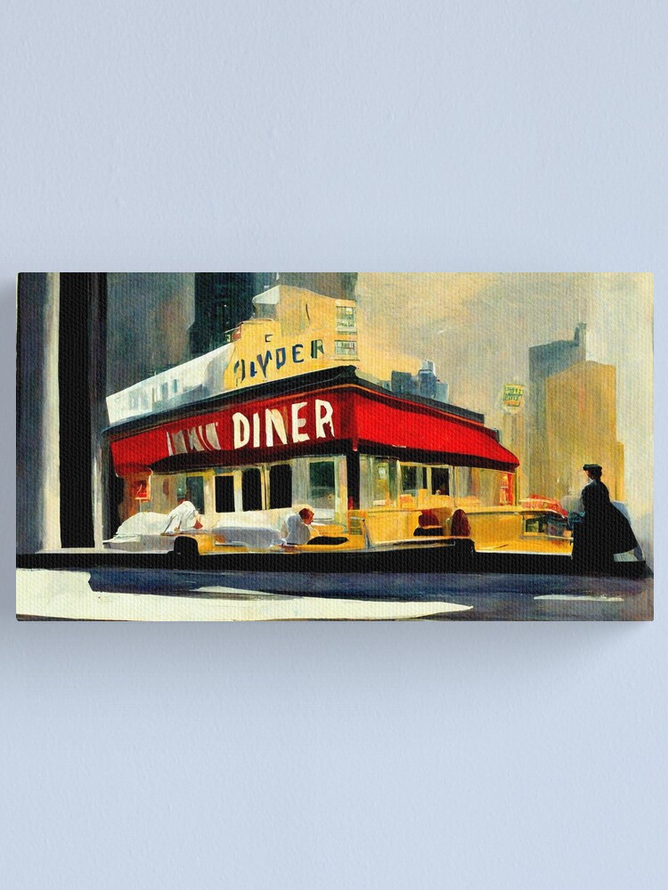 Edward Hopper Inspired Diner Painting