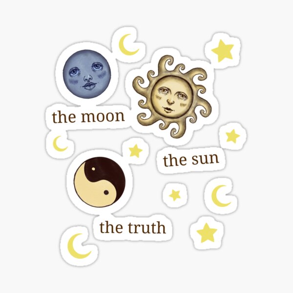 The sun, The moon, The truth - stickers pack  Sticker for Sale by  DanaanArt111