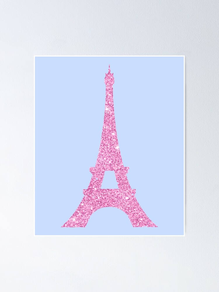 "pink glitter eiffel tower" Poster for Sale by kosmos11 Redbubble