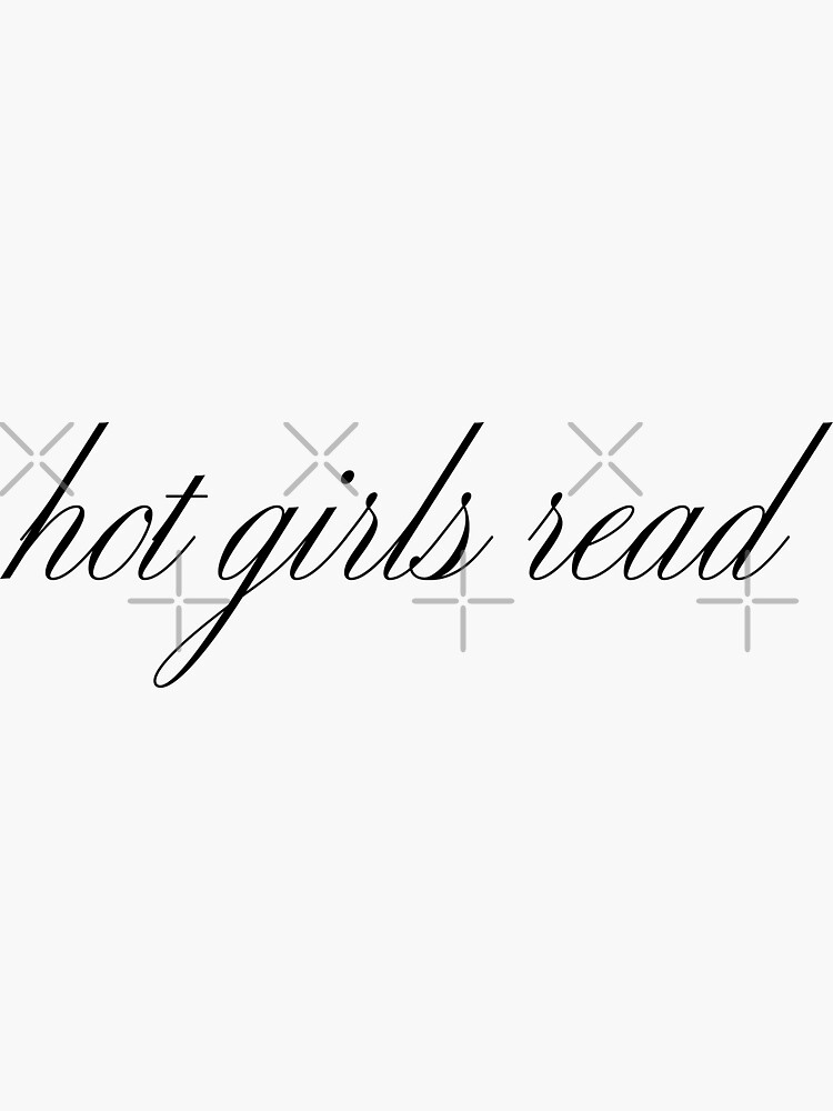 hot girls read Sticker for Sale by kassiopeiia