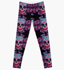 Girly sugar skull perfection Leggings