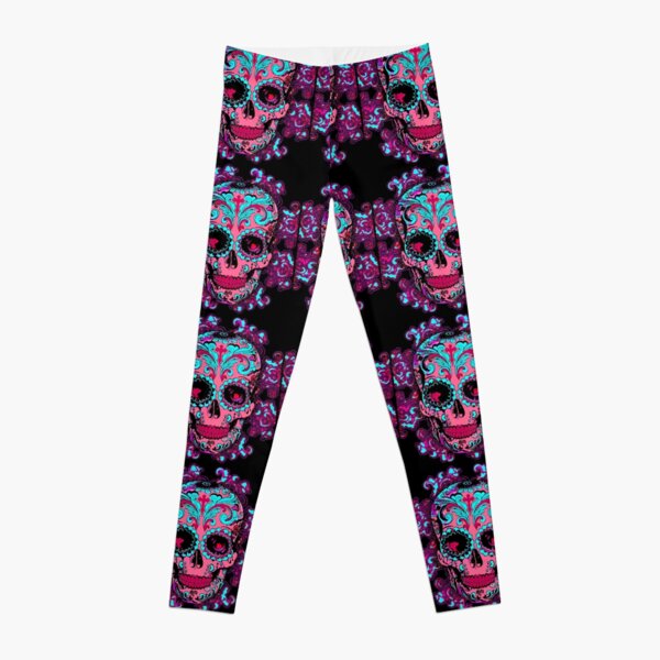 Skull and rose leggings - Gem