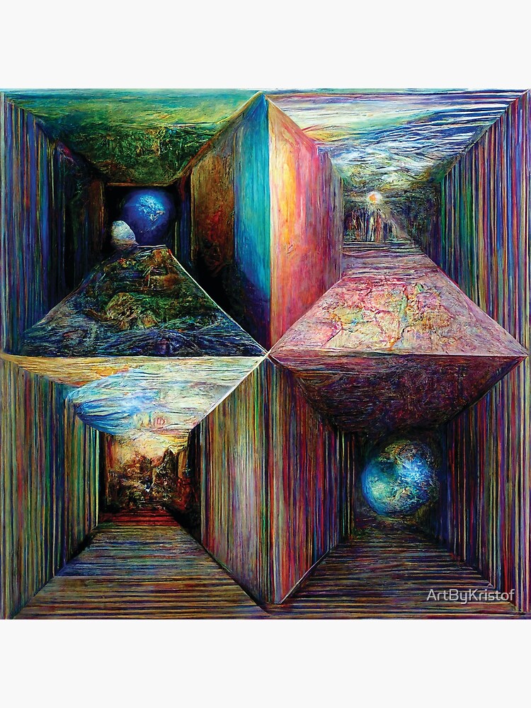 "4 Dimensions of Reality" Poster for Sale by ArtByKristof Redbubble