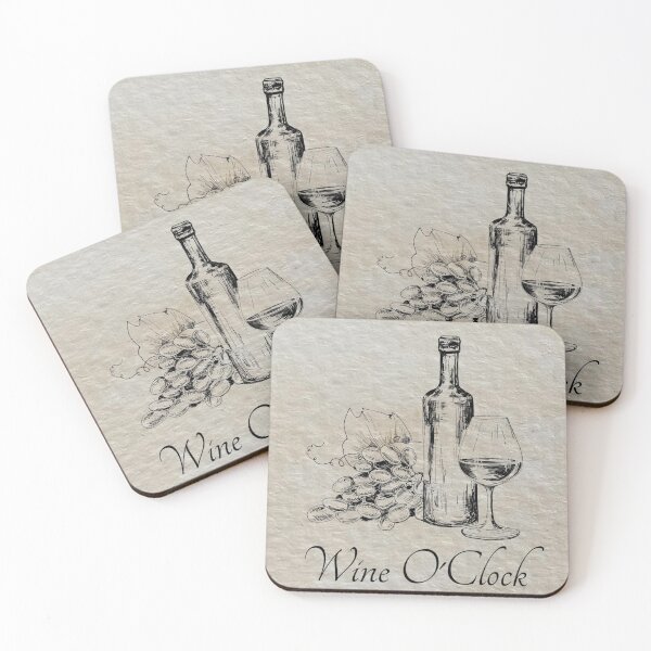 Item preview, Wine O'Clock Vintage Art Print | Ivory Paper Effect:  designed and sold by LifeAndWonder.