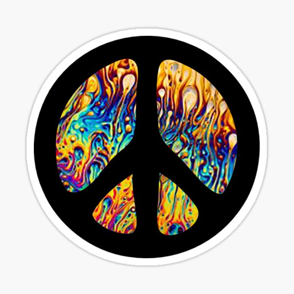 Peace Out Lava Sticker