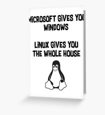 Linux and Microsoft Greeting Card