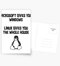 Linux and Microsoft Postcards