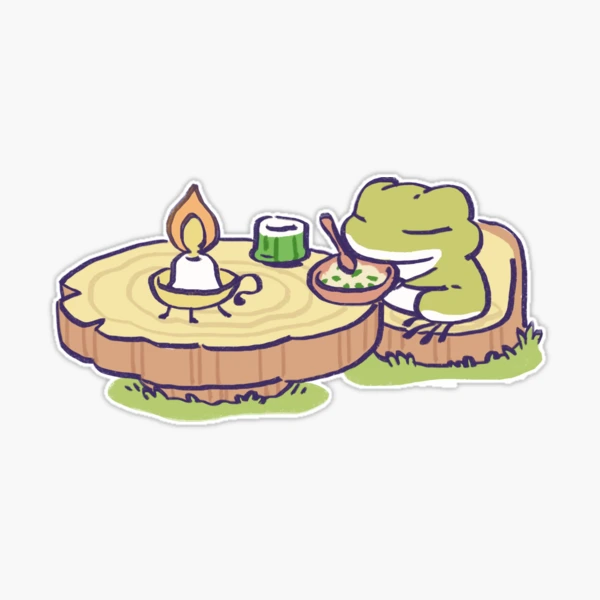 I draw comforting cute green tree frog / frog is here things will be ok  text | Poster