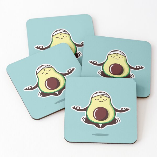 Item preview, vector illustration of cute avocado meditating designed and sold by andriandesain.