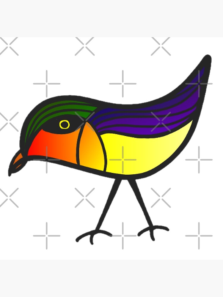 Carte de Vœux oiseau multicolore envol Faire Part Select BTB516