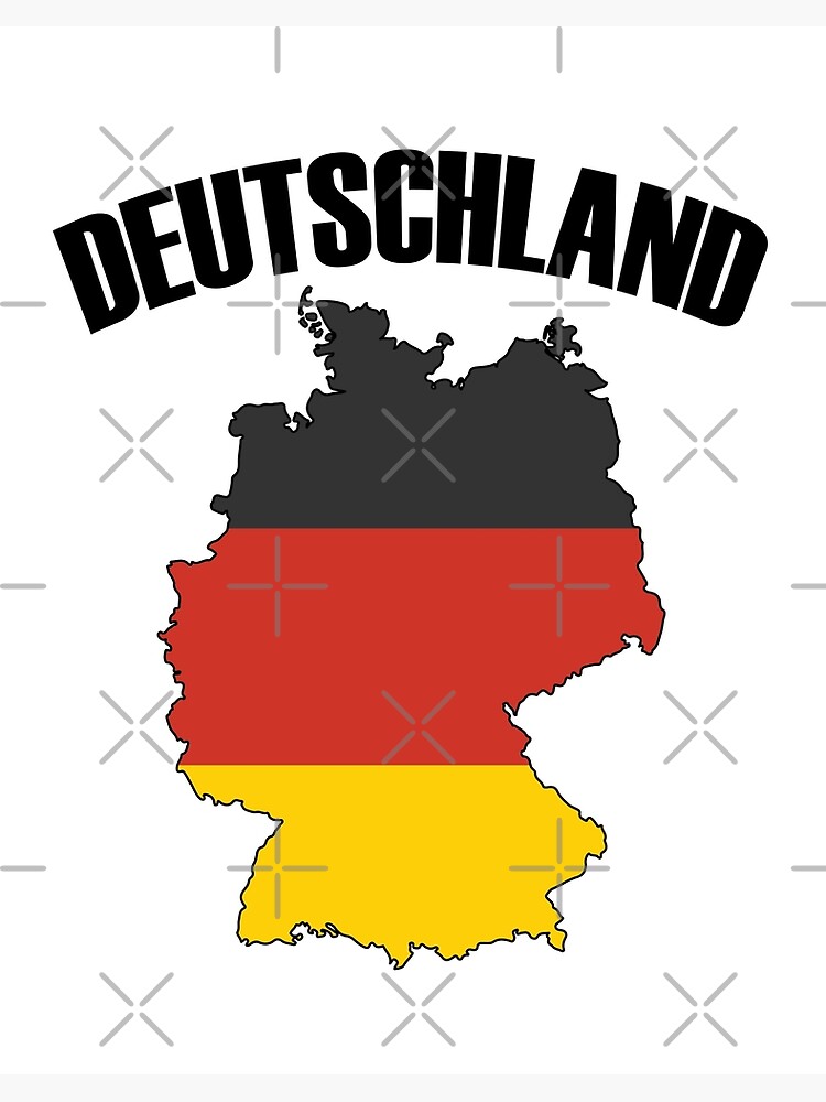 Galeriedruck for Sale mit Deutschland-Karte - Deutsche Flagge