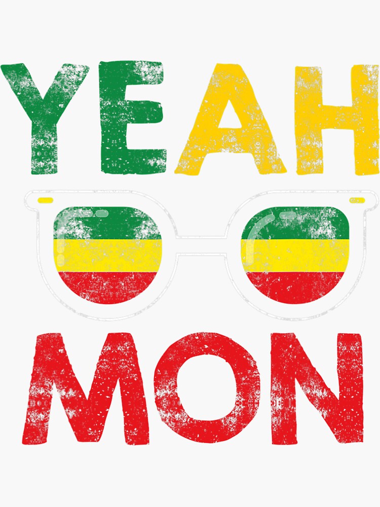 yeah-mon-jamaican-vacation-jamaica-reggae-sticker-for-sale-by