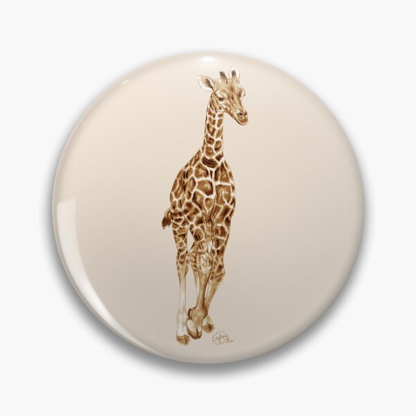 Item preview, Galloping giraffe - brown colorized version designed and sold by SylvieG18.
