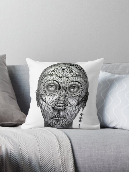 Tattoo man Throw Pillow