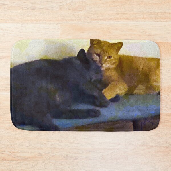 Item preview, Cat Besties Orange Tabby Blue Russian  designed and sold by Marianne Madson.