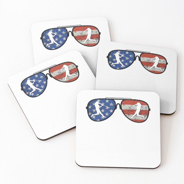 Item preview, American Flag Baseball Sunglasses Baseball Player Vintage USA Flag  designed and sold by clothesy7.