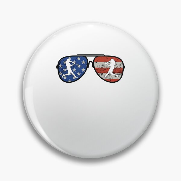Artikelvorschau, Amerikanische Flaggen-Baseball-Sonnenbrillen-Baseball-Spieler-Vintage USA-Flagge entworfen und verkauft von clothesy7.