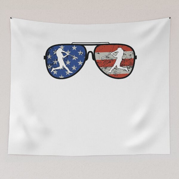 Item preview, American Flag Baseball Sunglasses Baseball Player Vintage USA Flag  designed and sold by clothesy7.