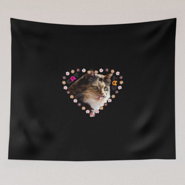 Item preview, Cute Cat With Pow Of Hearts Tank Top designed and sold by addeoovrteqt.