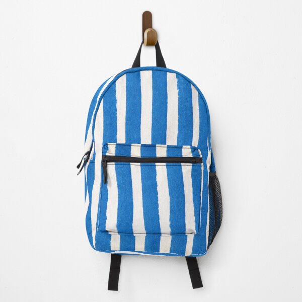Item preview, Vertical blue and white striped pattern - royal blue watercolor stripes designed and sold by patterncrow.