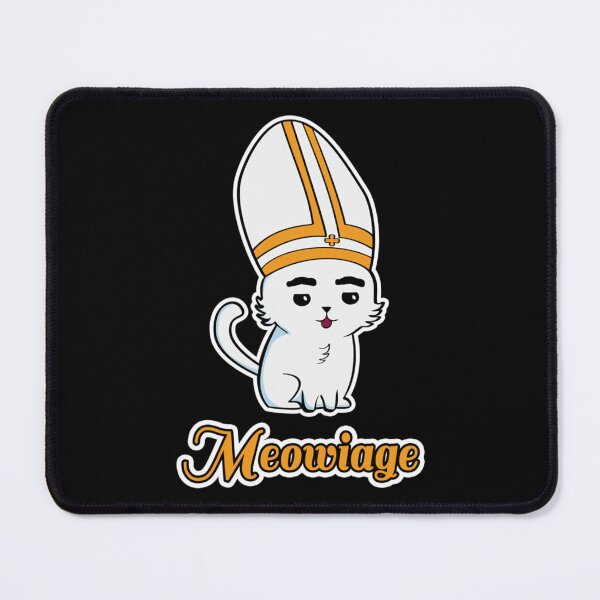Item preview, Meowiage Funny Cat Parody Marriage Priest designed and sold by EdieWoolfIllo.