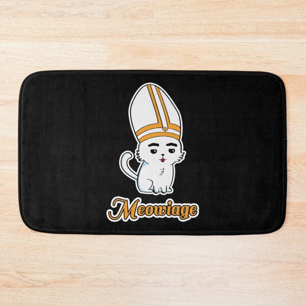 Item preview, Meowiage Funny Cat Parody Marriage Priest   designed and sold by EdieWoolfIllo.