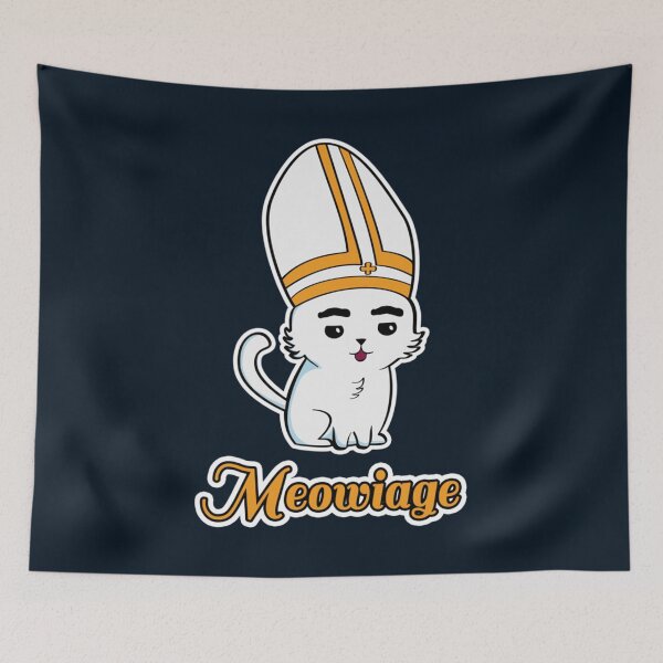 Item preview, Meowiage Funny Cat Parody Marriage Priest designed and sold by EdieWoolfIllo.