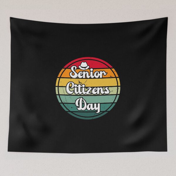 Item preview, Happy Senior Citizen Day retro USA World designed and sold by nueschka.