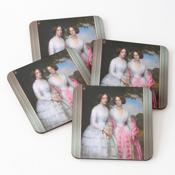 Item preview, The Reventlow Sisters by August Schiøtt Remastered Xzendor7 Classical Art Old Masters Reproductions designed and sold by Xzendor7 Digital Art Creations.